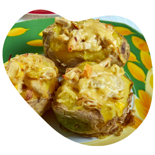 Batata Recheada Frango Cremoso